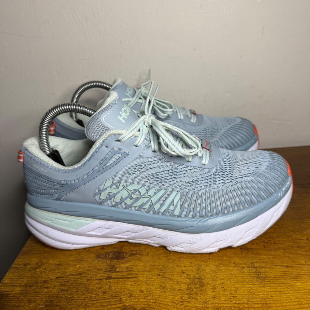 Hoka Bondi 7 Running Shoes Womens Size 8.5 Blue 1110519